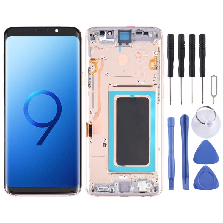 Gold LCD Screen and Digitizer Full Assembly with Frame for Samsung Galaxy S9