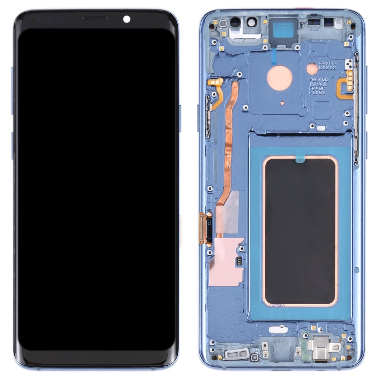 Blue Samsung Galaxy S9 LCD Screen and Digitizer Assembly with Frame