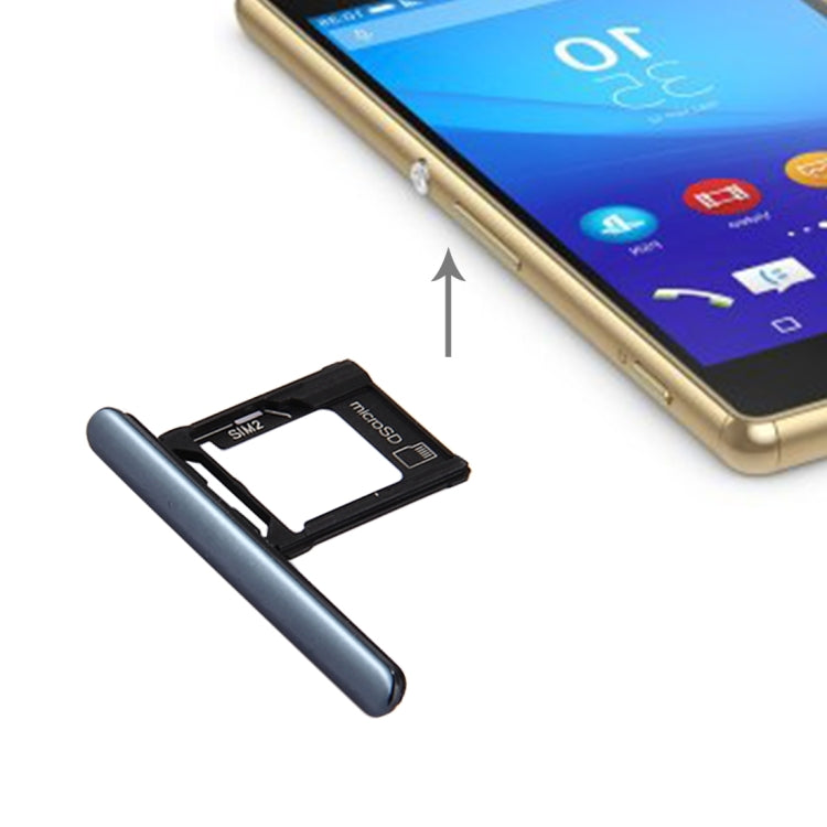 Sony Xperia XZ Premium Dual SIM Micro SD / SIM Card Tray with Dust Plug (Black)