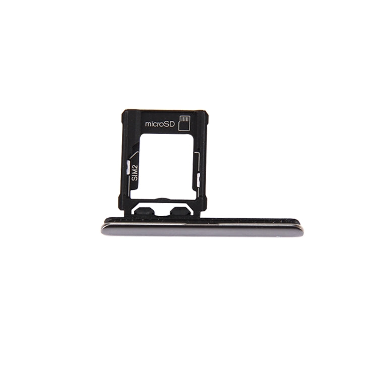 Silver Micro SD / SIM Card Tray + Card Slot Dust Plug for Sony Xperia XZ Premium (Dual SIM Version)