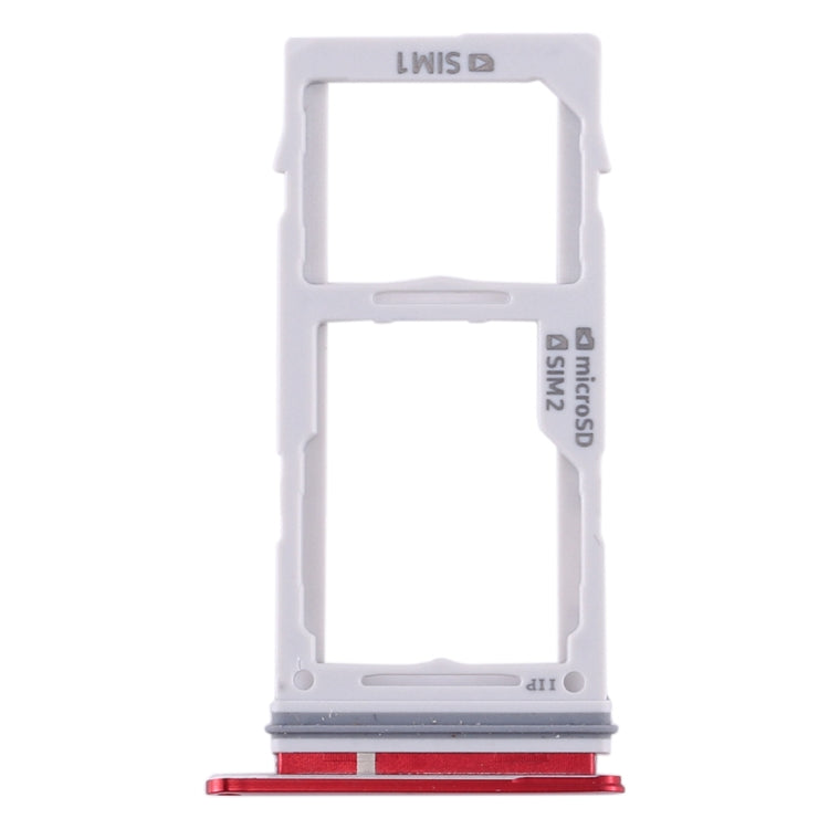 SIM Card Tray + Micro SD Card Tray for Samsung Galaxy S10+ / S10 / S10e(Red)
