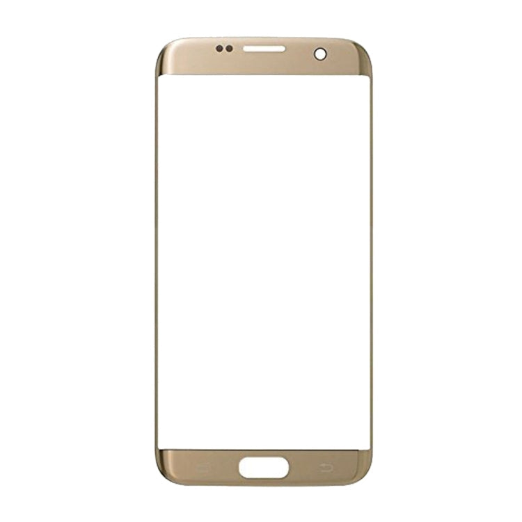 Gold Front Screen Outer Glass Lens for Samsung Galaxy S7 Edge / G935 - Brand New and High Quality
