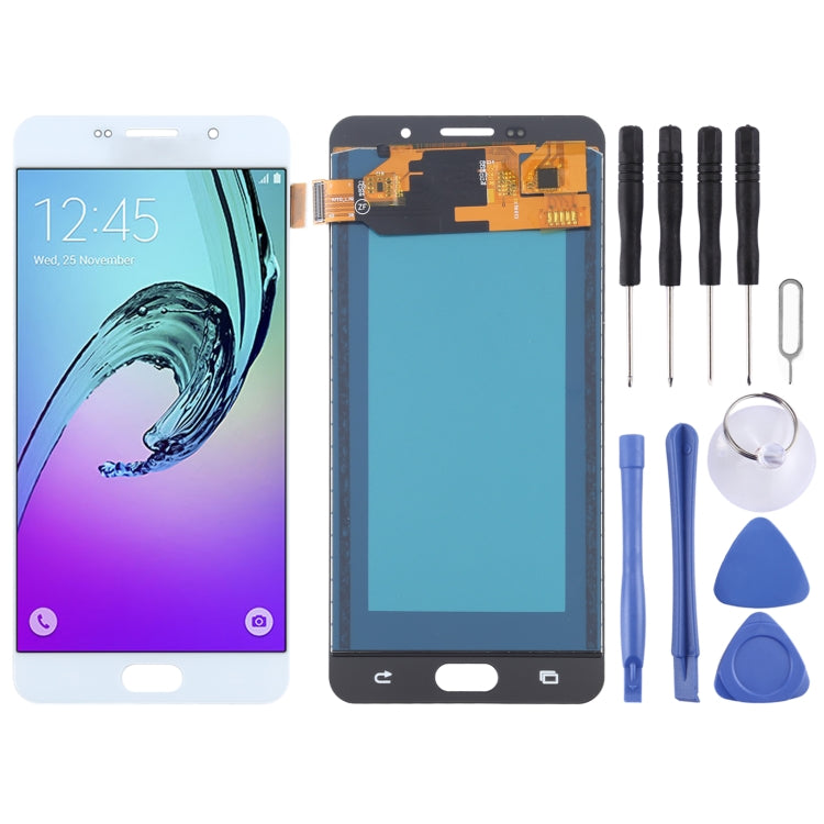 LCD Screen and Digitizer Full Assembly (TFT Material) for Galaxy A7 (2016) - White