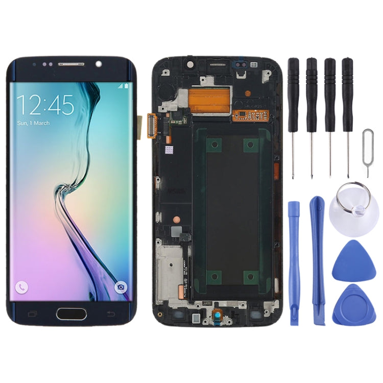 Samsung Galaxy S6 Edge SM-G925F Black LCD Screen and Digitizer Full Assembly with Frame