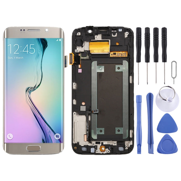 Samsung Galaxy S6 Edge SM-G925F Gold LCD Screen and Digitizer Assembly with Frame