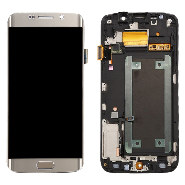 Samsung Galaxy S6 Edge SM-G925F Gold LCD Screen and Digitizer Assembly with Frame