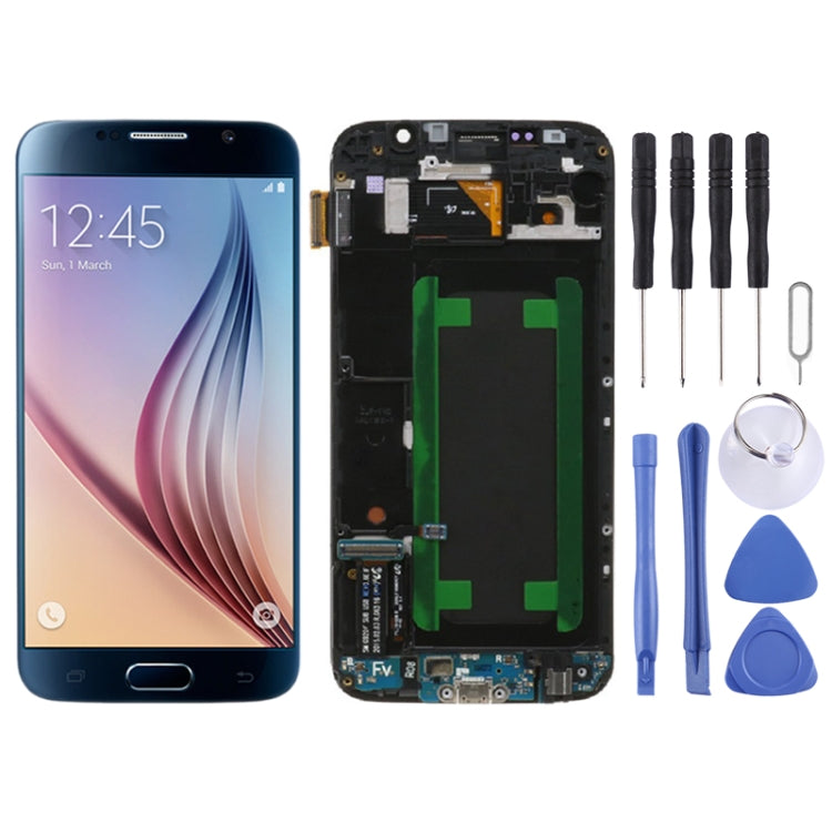 Samsung Galaxy S6 SM-G920F Original LCD Screen Replacement with Frame (Blue)