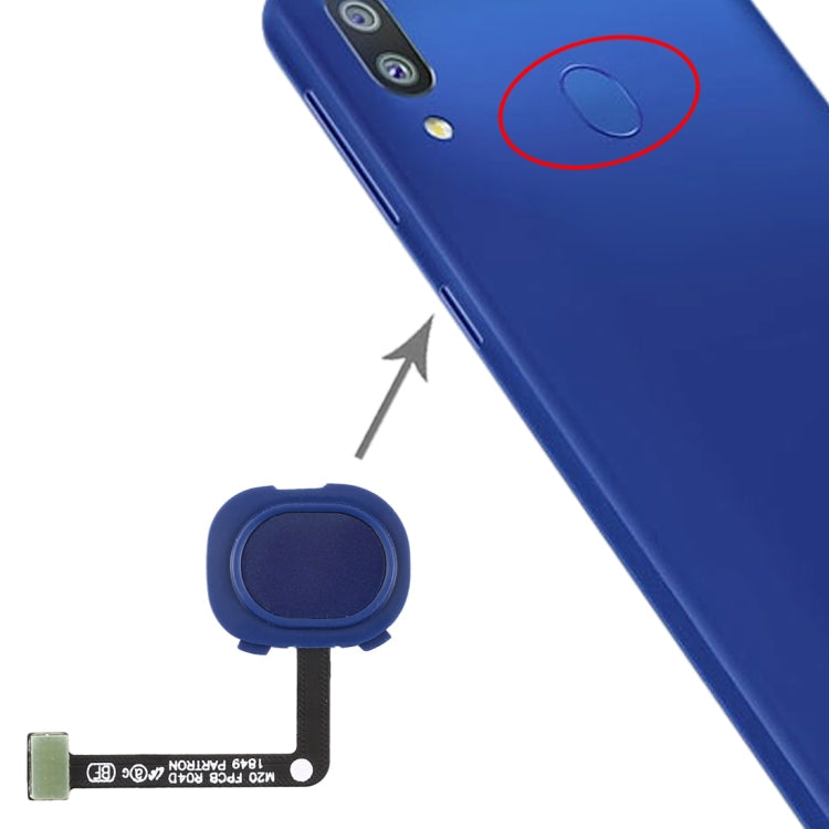 Fingerprint Sensor Flex Cable for Galaxy M20 (Blue) - Enhanced Security and Functionality