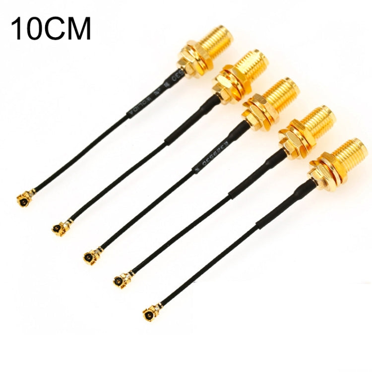 5-Piece Set of 10cm RG178 Ufl/IPX/IPEX to SMA Female Adapter Braid Cables