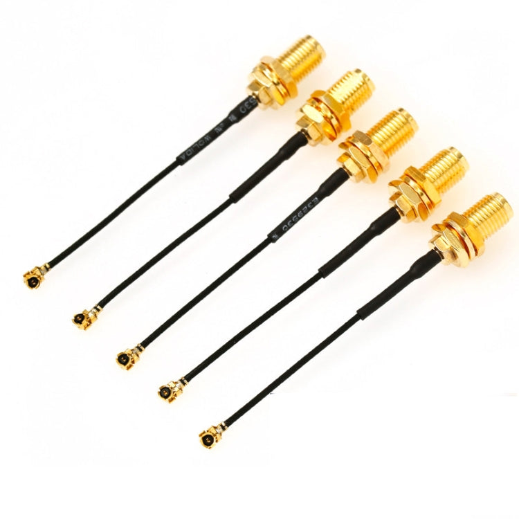 5-Piece Set of 10cm RG178 Ufl/IPX/IPEX to SMA Female Adapter Braid Cables