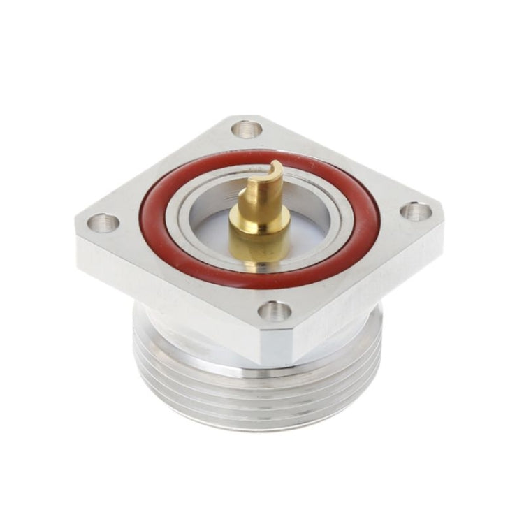 7/16 DIN Female Jack Center Connector with 4-Hole Flange Deck