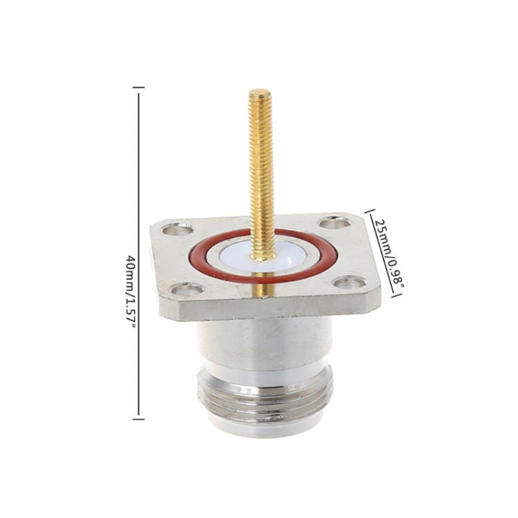 NKF Brass N Female Connector with 4-Hole Flange Frame RF Adapter
