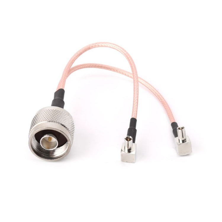 RG316 N Male to 2xTS9 / 2xCRC9 Male Plug Combiner Splitter Connecting Cable with 15cm Length