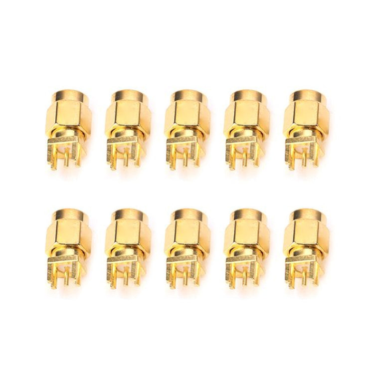 10 PCS 1.6mm Thick SMA Female Jack PCB Edge Mount RF Connectors