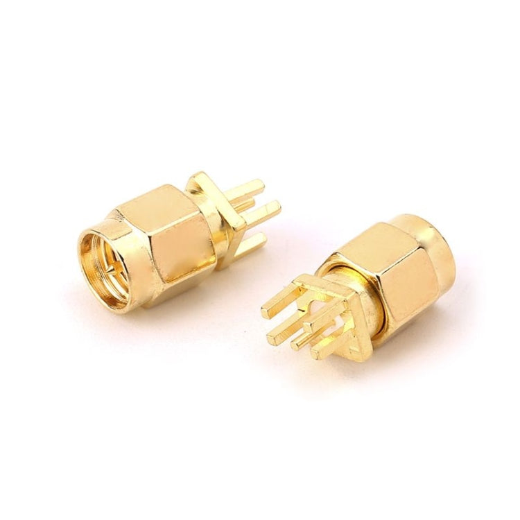 10 PCS 1.6mm Thick SMA Female Jack PCB Edge Mount RF Connectors