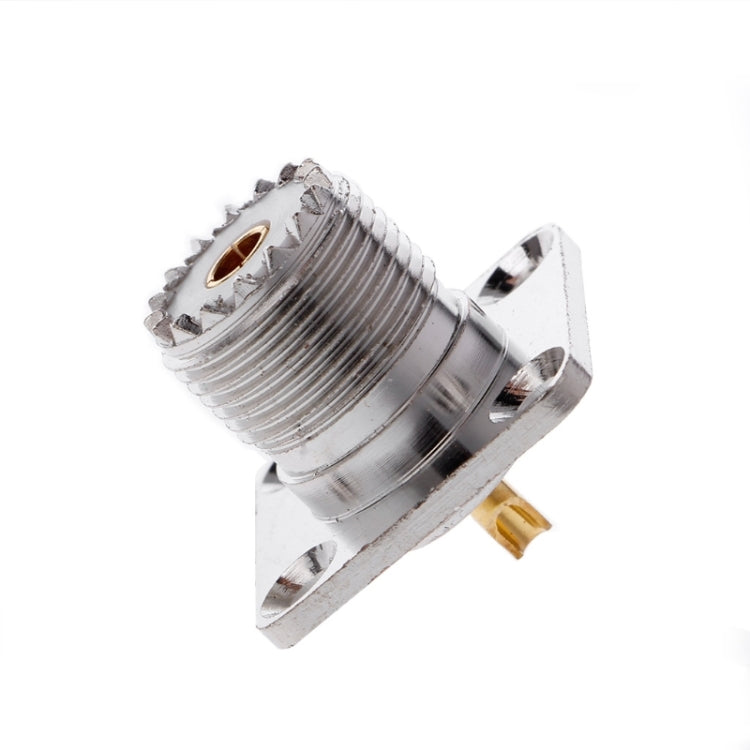 UHF Female SO239 Adapter for Chassis Mount with Flange Cover