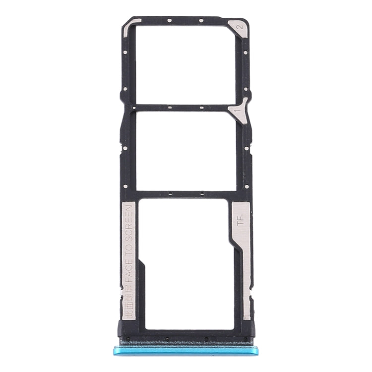 Green SIM Card Tray + Micro SD Card Tray Set for Xiaomi Redmi Note 9S