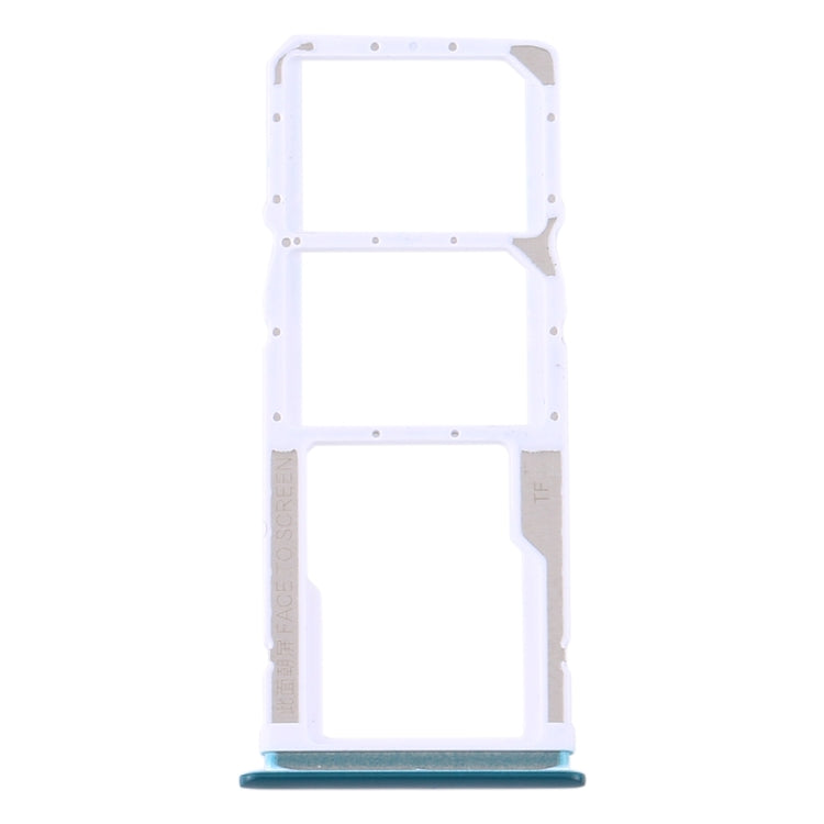 SIM Card Tray + Micro SD Card Tray Replacement Set for Xiaomi Redmi 10X 4G / Redmi Note 9 (Green)