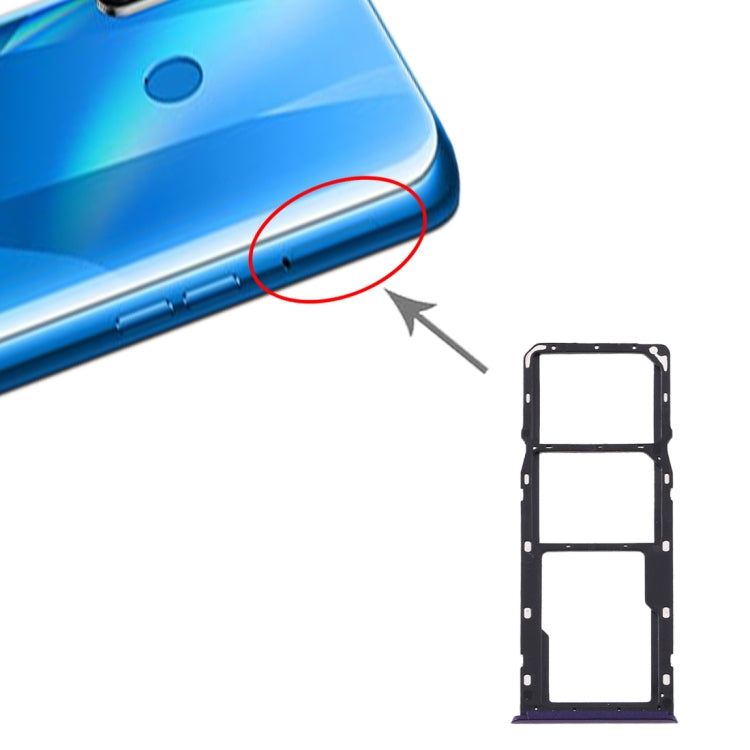 SIM Card Tray + Micro SD Card Tray Replacement Set for OPPO Realme 5s (Purple)