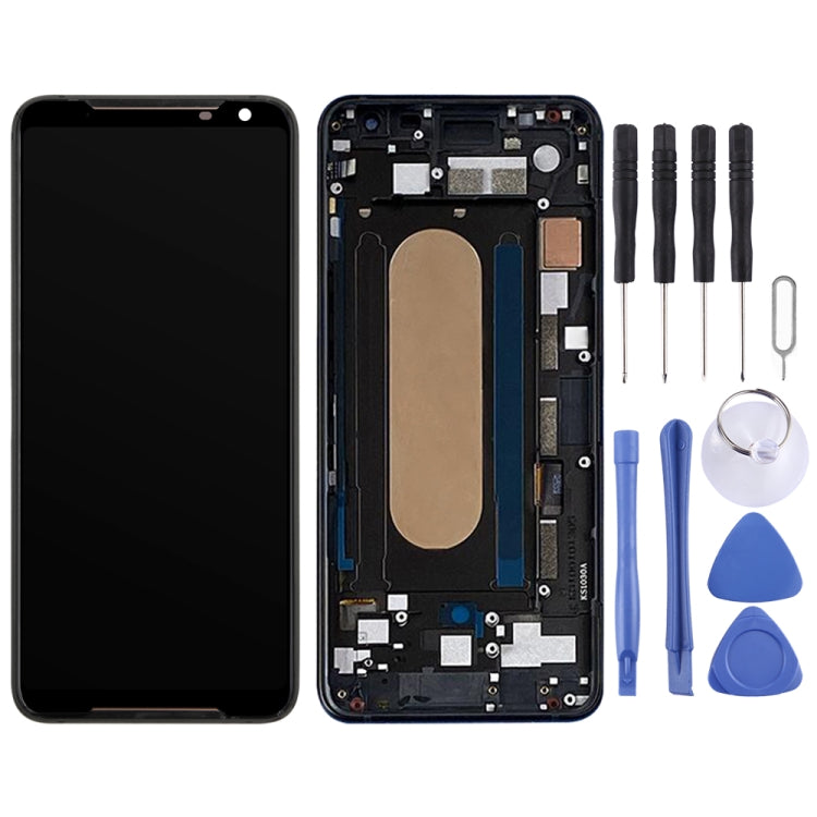 Replacement LCD Screen and Touch Screen Digitizer Assembly with Frame for Asus ROG Phone II ZS660KL (Black)