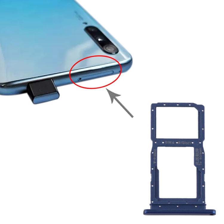 Blue SIM Card Tray and Micro SD Card Tray Replacement for Huawei Y9s