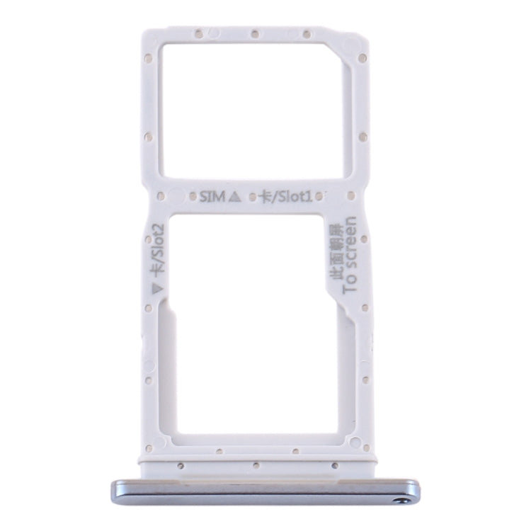 Silver SIM Card Tray + Micro SD Card Tray for Huawei Y9s - Replacement Part