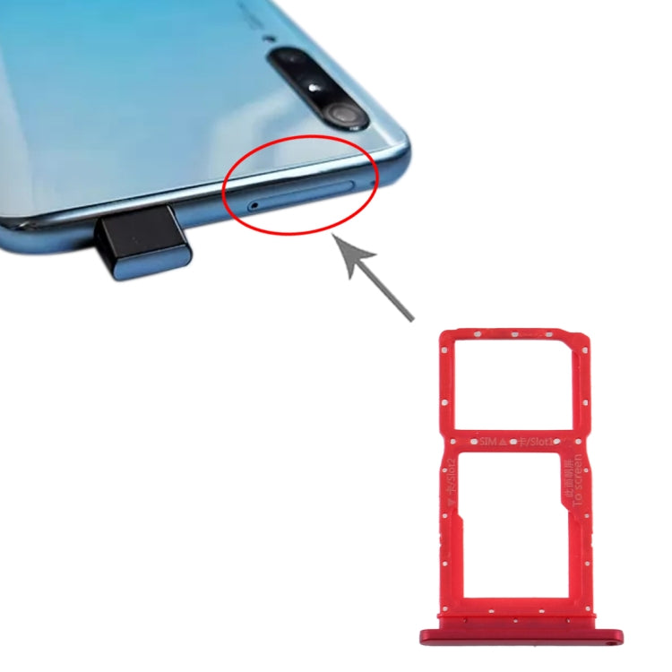 SIM Card Tray and Micro SD Card Tray Replacement for Huawei Y9s 2020 (Red)