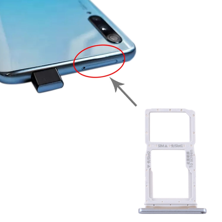 SIM and SD Card Tray Replacement for Huawei Y9s 2020 (Silver)