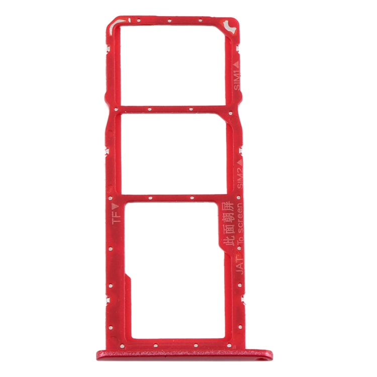 Red SIM Card Tray, Micro SD Card Tray Set for Huawei Honor 8A Pro