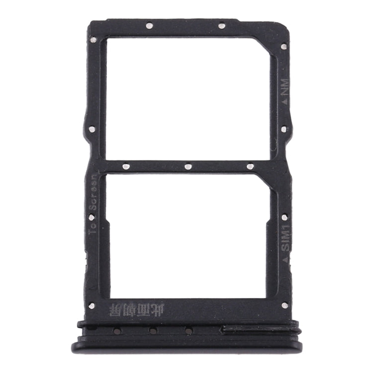SIM Card Tray + NM Card Tray for Huawei P40 Lite 5G (Black)