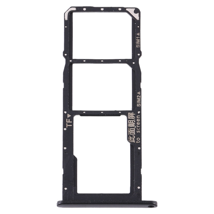 SIM Card Tray, SIM Card Tray, and Micro SD Card Tray Replacement Set for Huawei Y6s (2020) - Black