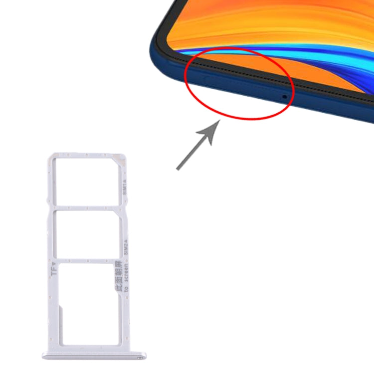 Silver SIM Card Tray Set with Micro SD Card Tray for Huawei Y6s (2020)