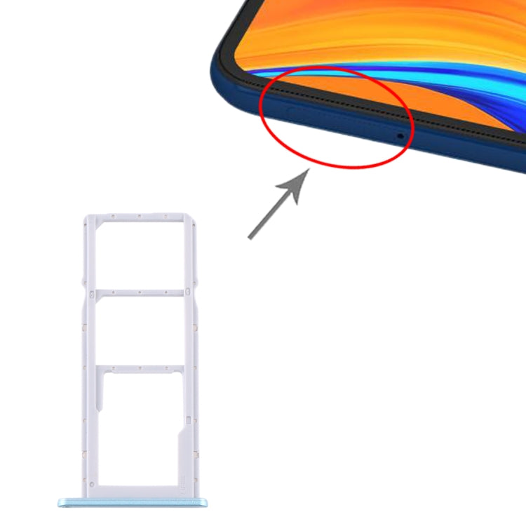 SIM Card Tray and Micro SD Card Tray Set for Huawei Y6s (2020) - Baby Blue