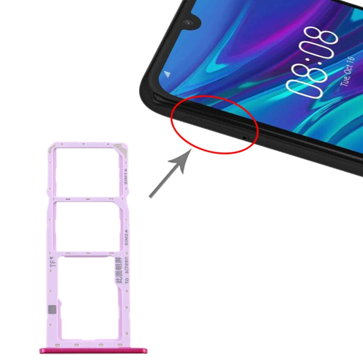 Replacement Rose Red SIM Card Tray Set for Huawei Y6 Pro (2019)