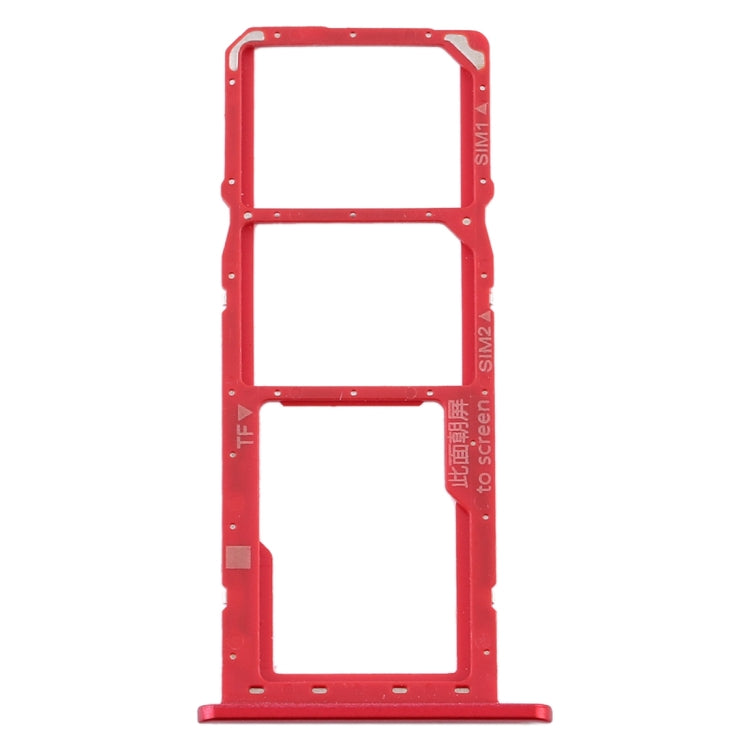 SIM Card Tray, Micro SD Card Tray Set for Huawei Y6 Pro (2019) - Red