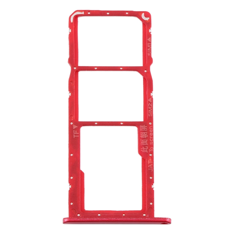 SIM Card Tray and Micro SD Card Tray Set for Huawei Y6 (2019) - Red