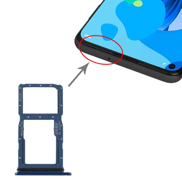 Huawei P20 Lite (2019) Blue SIM Card and Micro SD Card Tray Set