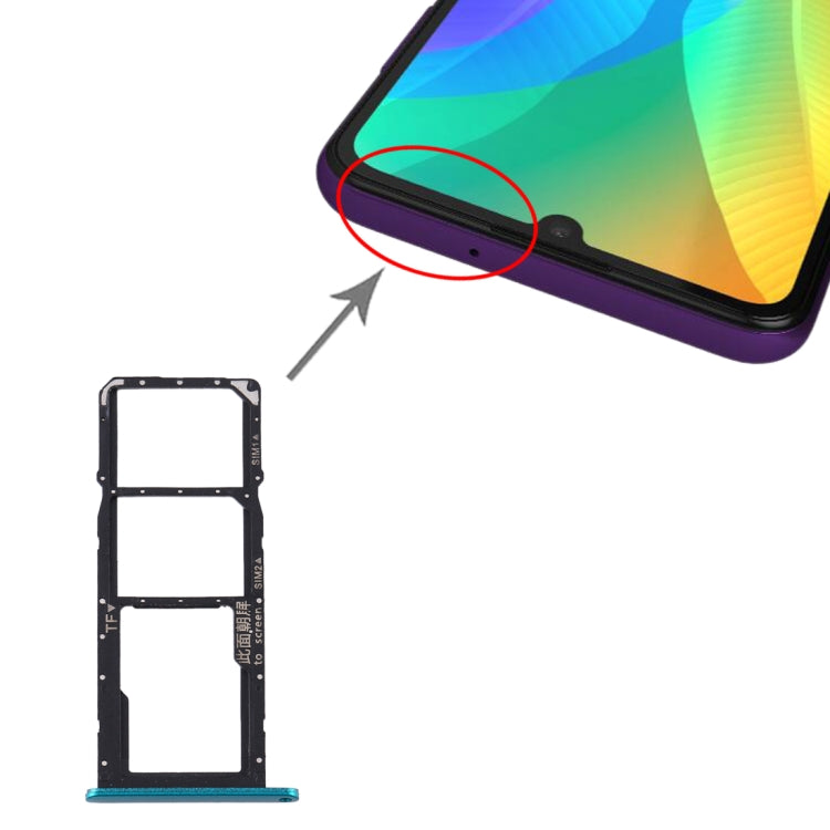 Huawei Y6p SIM Card Tray Set with Micro SD Card Tray Included (Green)