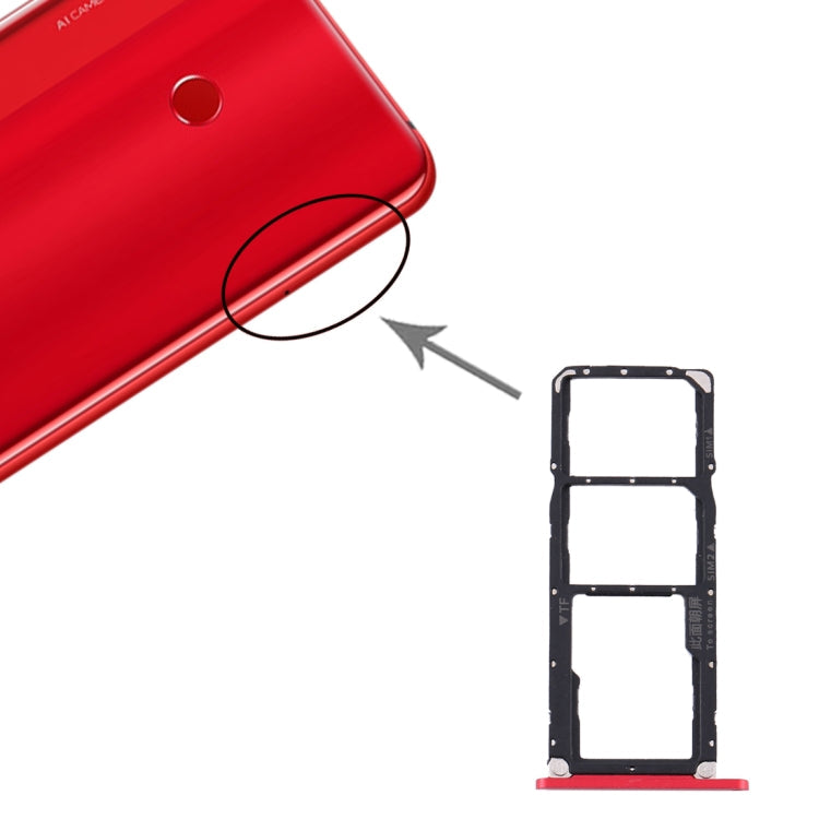 SIM Card Tray, SIM Card Tray, and Micro SD Card Tray Replacement for Huawei Enjoy Max (Red)