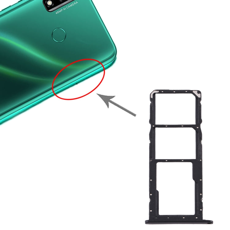 Huawei Y8s SIM Card and Micro SD Card Tray Set (Black)
