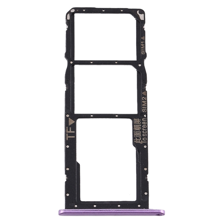 Huawei Y8s SIM Card Tray and Micro SD Card Tray Replacement Set (Purple)