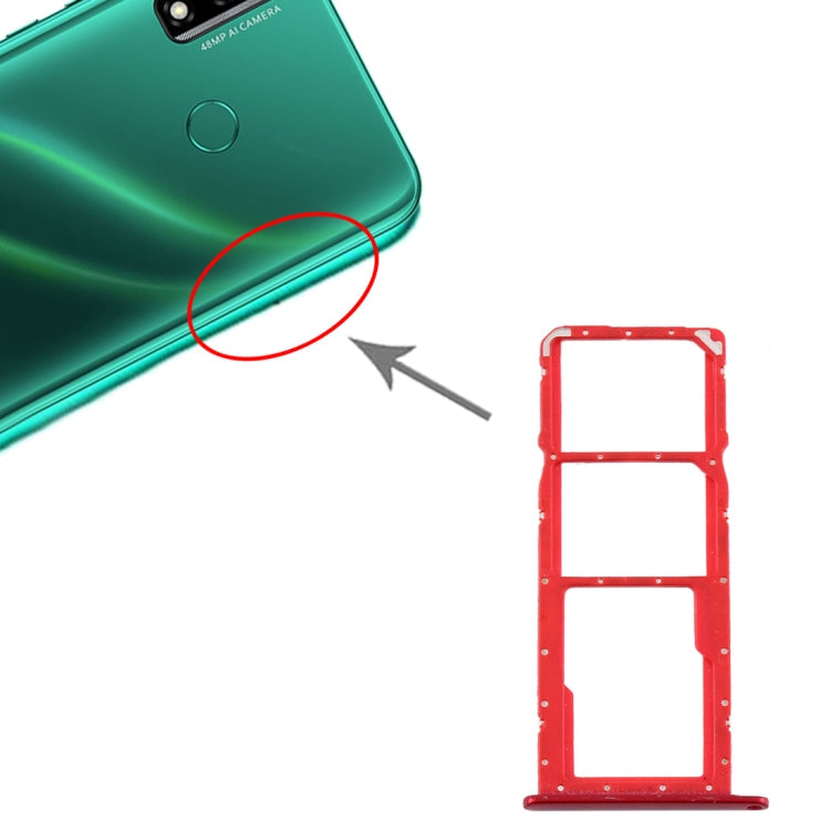 Huawei Y8s SIM Card Tray, SIM Card Tray, and Micro SD Card Tray (Red)