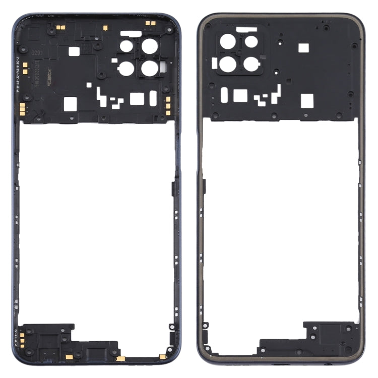 Middle Frame Bezel Plate Replacement for OPPO A72 5G PDYM20 (Black)