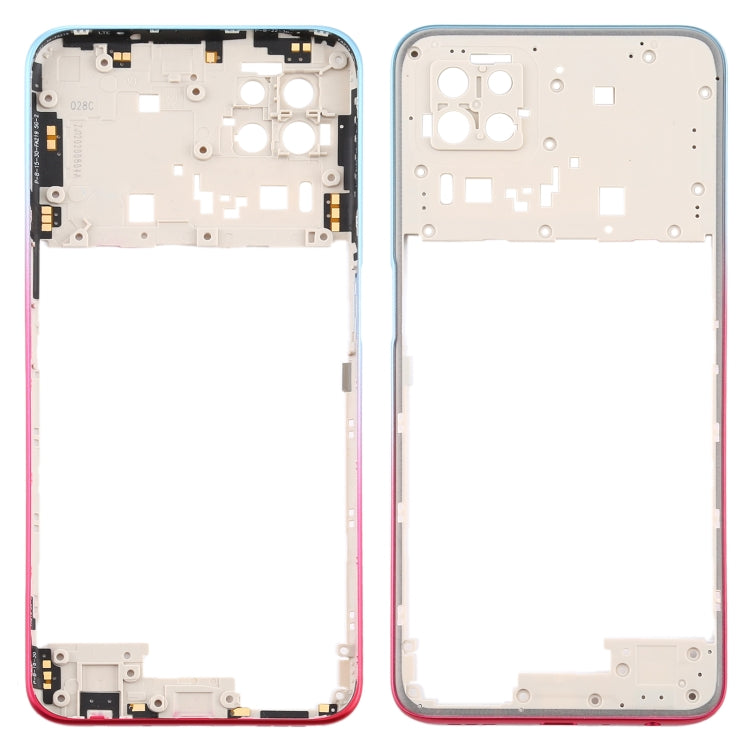 Middle Frame Bezel Plate Replacement for OPPO A72 5G PDYM20(Blue)