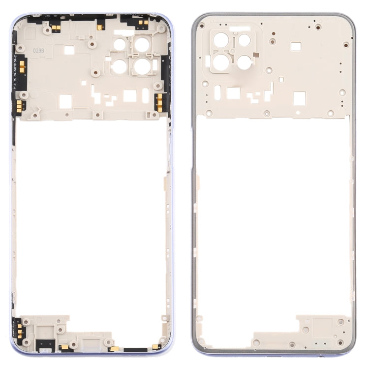 Middle Frame Bezel Plate Replacement for OPPO A72 5G PDYM20 (Purple)