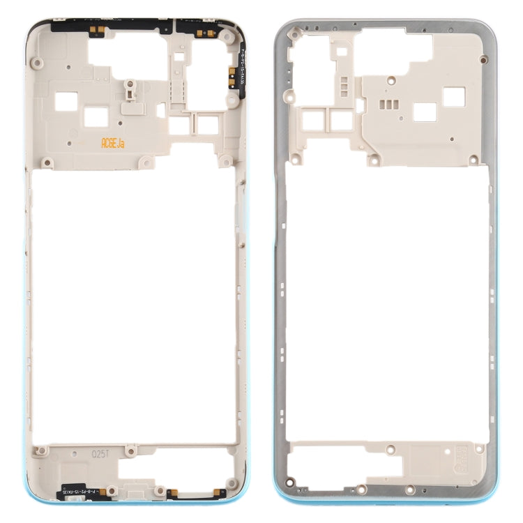 Middle Frame Bezel Plate for OPPO A52 CPH2061 / CPH2069 (Global) / PADM00 / PDAM10 (China) (White) - High-Quality Replacement for Damaged Bezels
