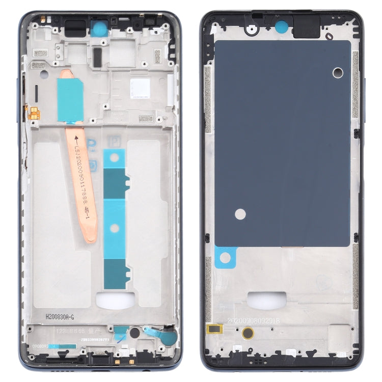 Front Housing LCD Frame Bezel Plate for Xiaomi Poco X3 / Poco X3 NFC M2007J20CG / M2007J20CT - Black