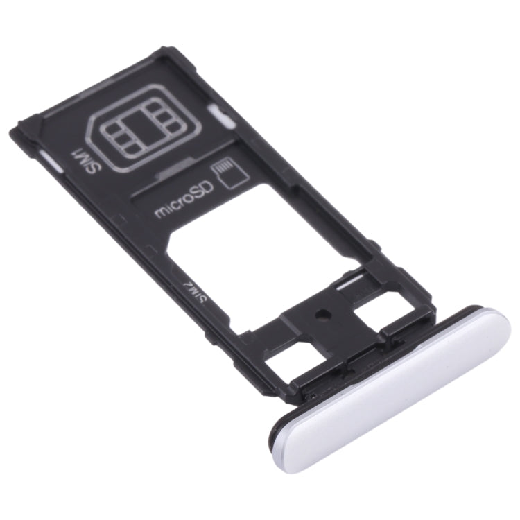 Sony Xperia 1 / Xperia XZ4 Silver SIM Card Tray with Micro SD Card Tray