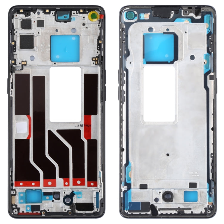 Replacement Front Housing LCD Frame Bezel Plate for OPPO Reno5 Pro 5G - Black