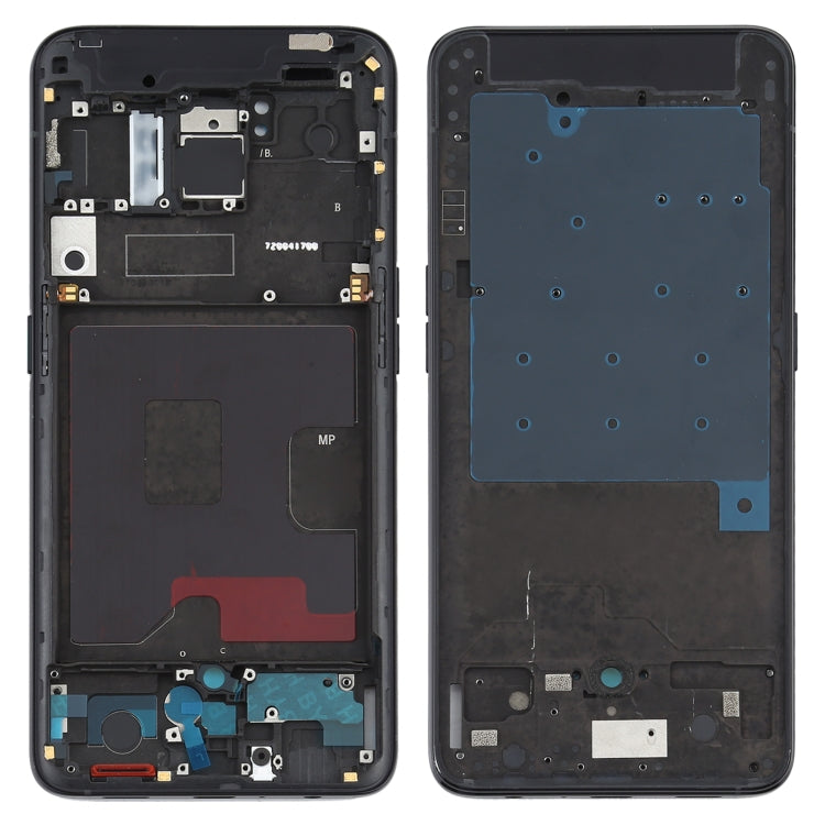 Front Housing LCD Frame Bezel Plate for OPPO Reno 5G/Reno 4G (Black)